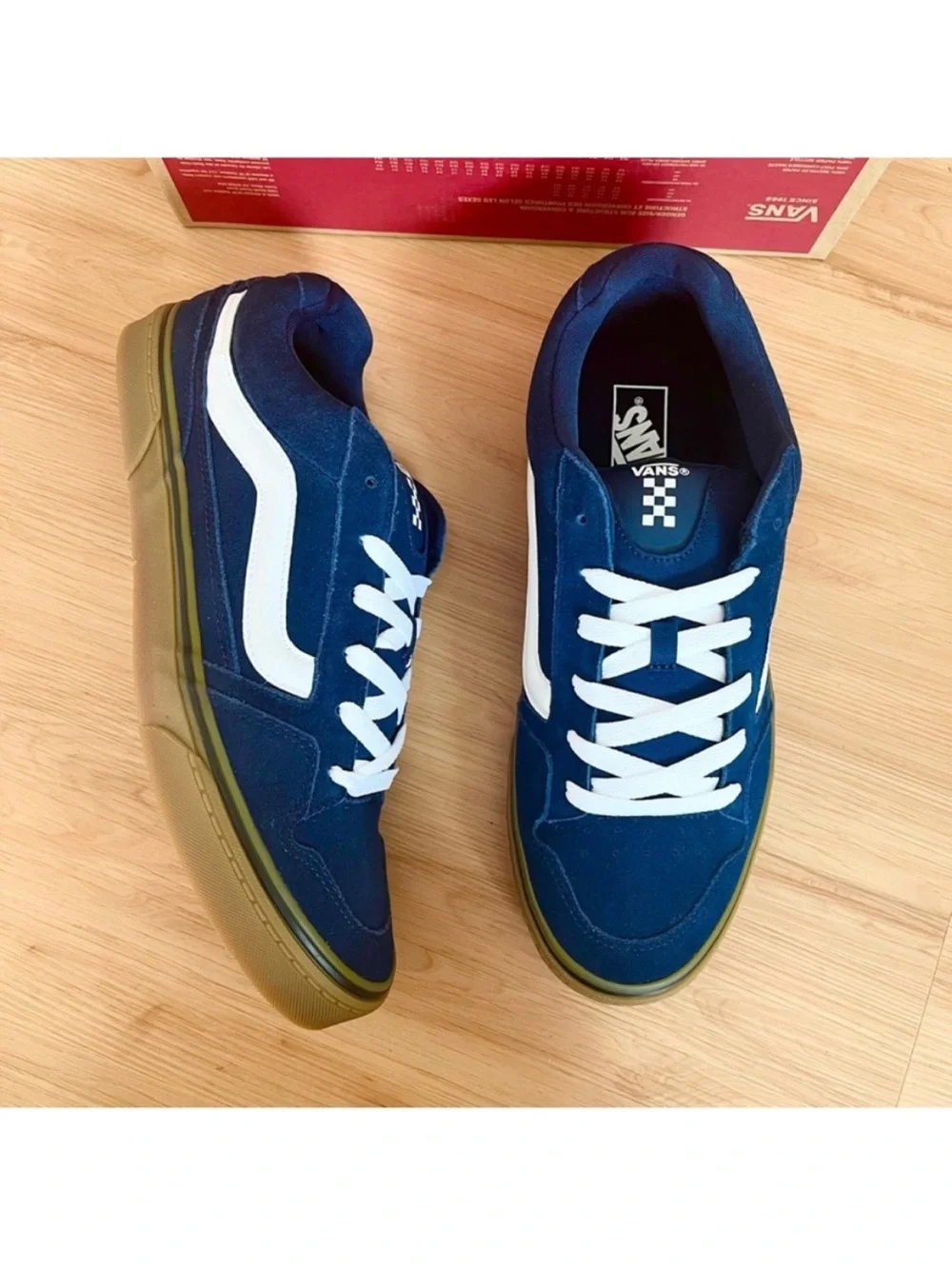 Vans Caldrone Suede Dress Blues Gum Mens 12.0 US